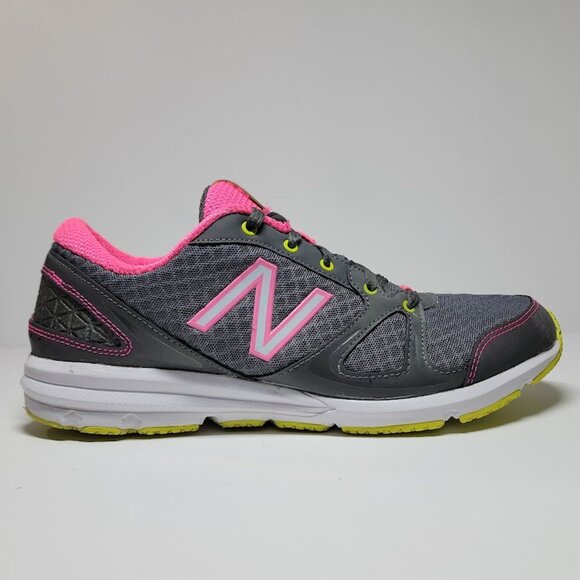 New Balance Shoes - New Balance WX577PB Comfort Training Shoes Women's 9.5 Gray Pink Yellow